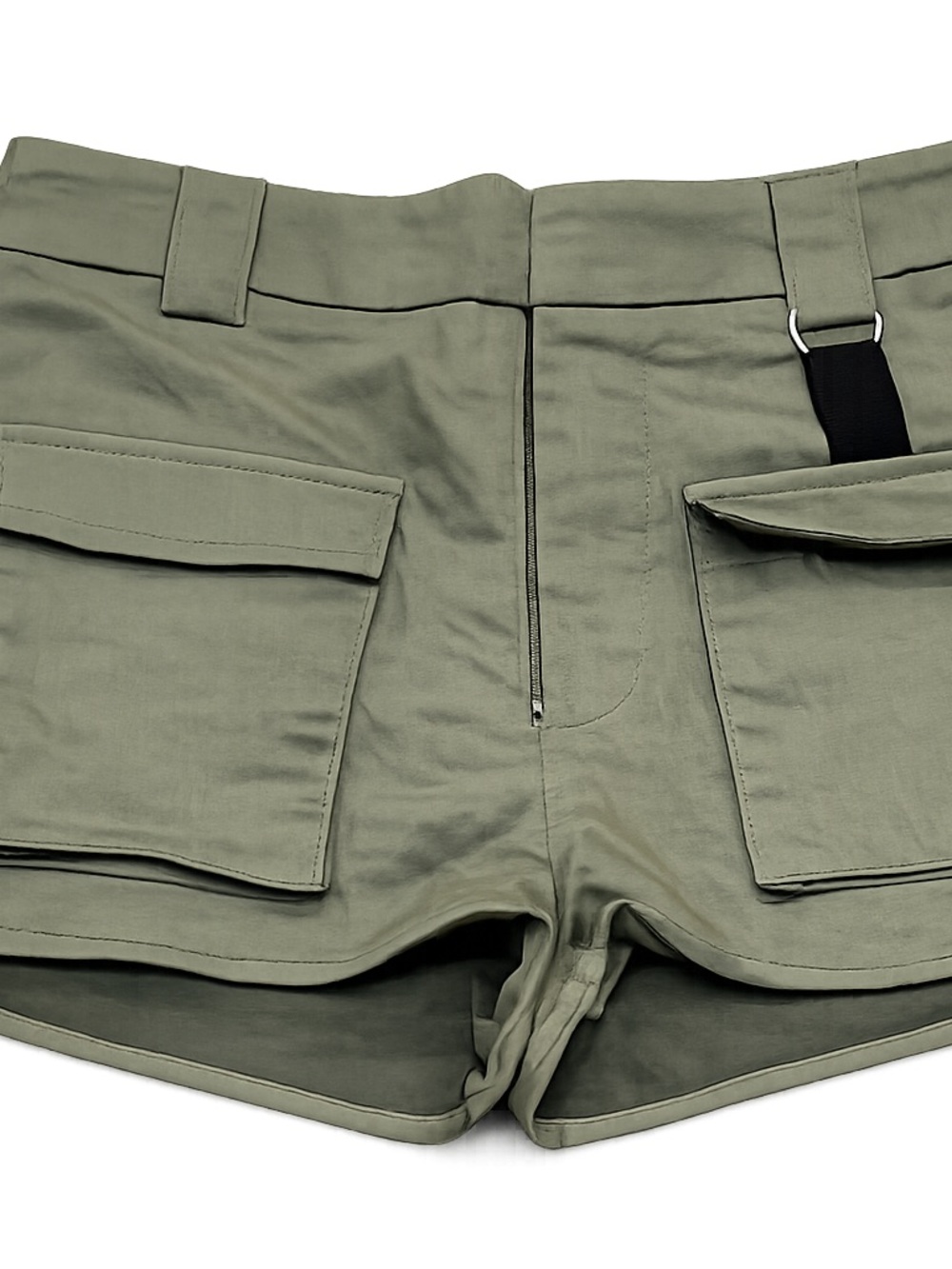 Fashion Nova Olive Green Women's Cargo Shorts with Pocket Flaps